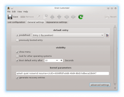 Скриншот приложения Grub Customizer - №2