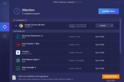 Скриншот приложения IObit Software Updater 2 - №2