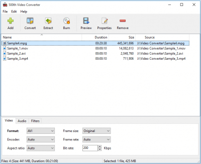Скриншот приложения 500th Video Converter - №2