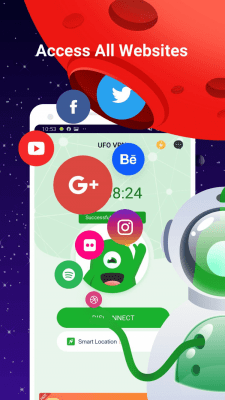 Скриншот приложения UFO VPN Basic - бесплатный VPN и безопасный прокси - №2