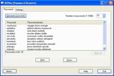 Скриншот приложения ViPNet Password Generator - №1