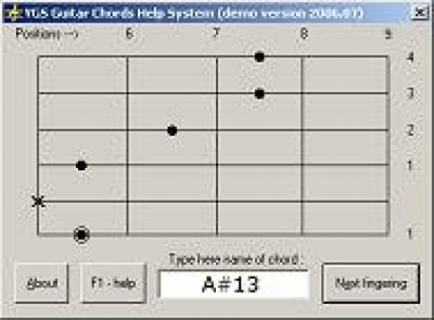 Скриншот приложения YGS Guitar Chords Help System 2006.07++ - №2