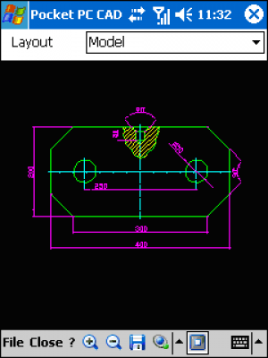 Скриншот приложения Pocket PC CAD (DWG/DXF/PLT) Viewer - №1