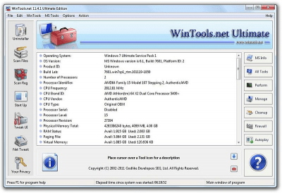 Скриншот приложения WinTools.net Ultimate - №2