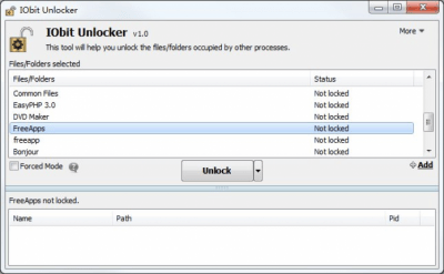 Скриншот приложения IObit Unlocker - №1