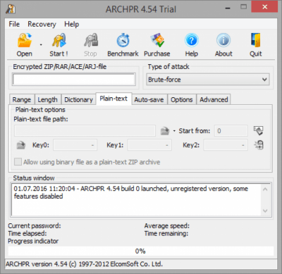 Скриншот приложения Advanced Archive Password Recovery - №2