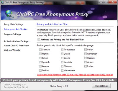 Скриншот приложения Free Anonymous Proxy - №2