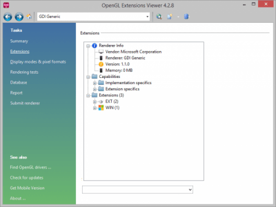 Скриншот приложения OpenGL Extensions Viewer - №2