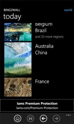 Скриншот приложения Bing2Wall (free) - №2
