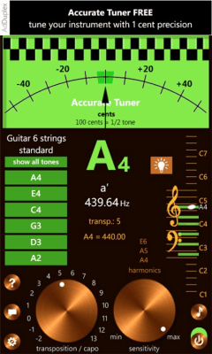 Скриншот приложения Accurate Tuner Free - №2