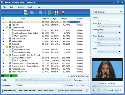 Скриншот приложения Xilisoft DVD to iPhone Suite - №2