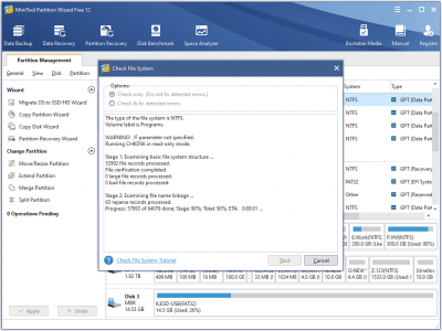 Скриншот приложения MiniTool Partition Wizard Free - №2