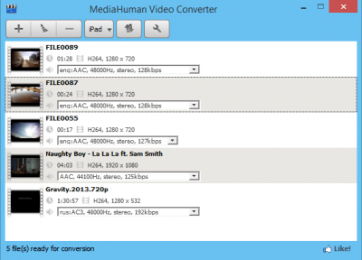 Скриншот приложения MediaHuman Video Converter для Windows - №1