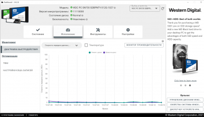 Скриншот приложения Western Digital SSD Dashboard (WD SSD Dashboard) - №2