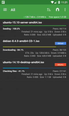 Скриншот приложения tTorrent Lite - №2