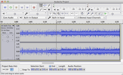 Скриншот приложения Audacity для Mac - №1