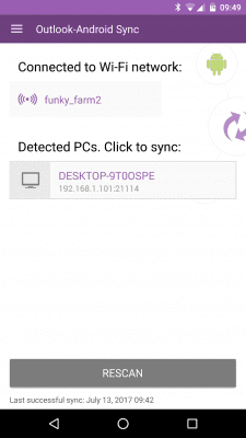 Скриншот приложения Outlook-Android Sync - №1