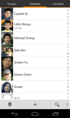 Скриншот приложения exDialer Orange ICS Theme - №2