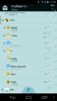 Скриншот приложения ProfiMail Go - №1