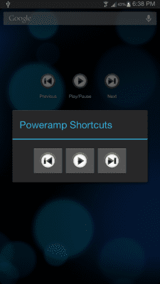 Скриншот приложения Poweramp Media Shortcuts - №2