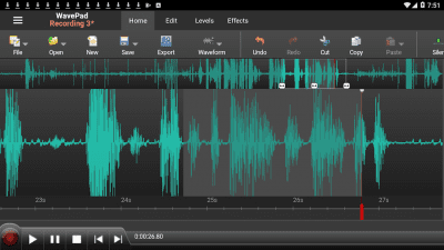 Скриншот приложения WavePad Audio Editor Free - №1