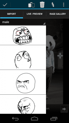 Скриншот приложения Rage Face Photo - №2