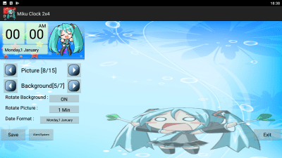 Скриншот приложения Miku Chibi Clock ( Vocaloid ) - №2