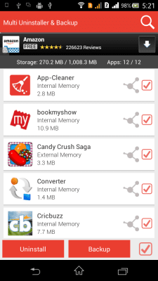 Скриншот приложения Multi Uninstaller & Backup - №2