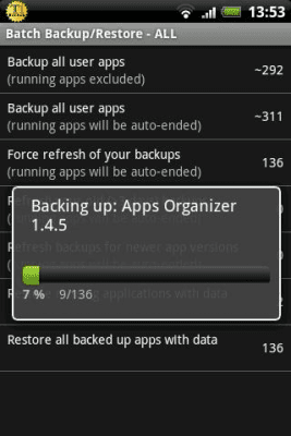 Скриншот приложения Titanium Backup (root) - №2