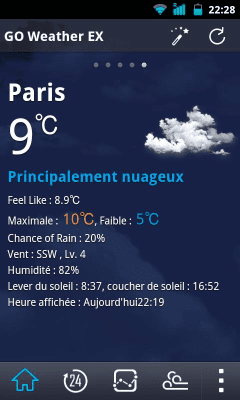 Скриншот приложения French Language GOWeatherEX - №2