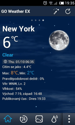 Скриншот приложения Czech Language GOWeatherEX - №2