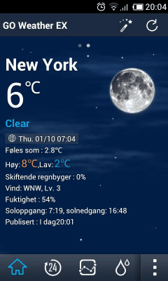 Скриншот приложения Norwegian Language GOWeatherEX - №2