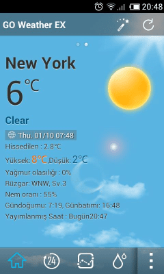 Скриншот приложения Turkish Language GOWeatherEX - №2