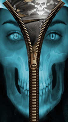 Скриншот приложения Skull Zipper Screen Lock - №2
