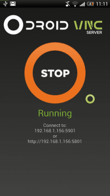 Скриншот приложения droid VNC server - №2