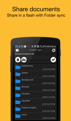 Скриншот приложения Cheetah Sync for Files/Folders - №2
