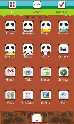 Скриншот приложения K-PANDA Theme GO Launcher EX - №2