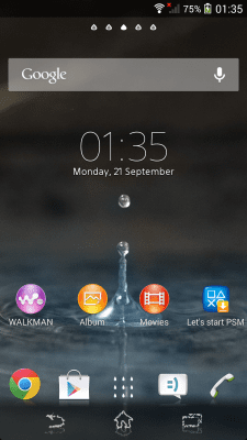 Скриншот приложения Тема Xperia - Blue Water - №2