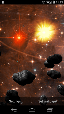 Скриншот приложения Asteroid Belt Free L Wallpaper - №2