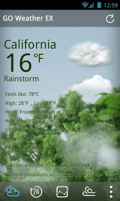 Скриншот приложения Windy Day Weather Widget Theme - №2
