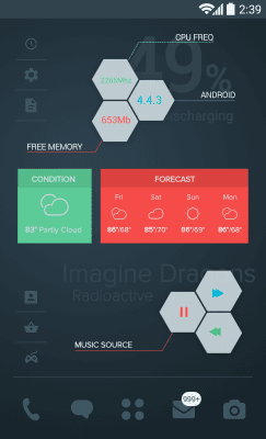 Скриншот приложения MYCOLORSCREEN Honeycomb UI Theme - №2