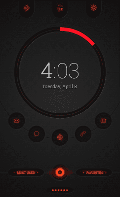 Скриншот приложения MYCOLORSCREEN Dark Orange Theme - №2