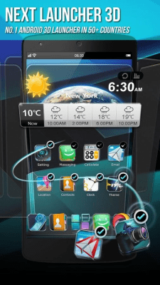 Скриншот приложения Next Launcher 3D Shell Lite - №1