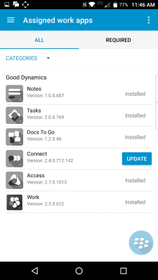 Скриншот приложения BlackBerry UEM Client - №2