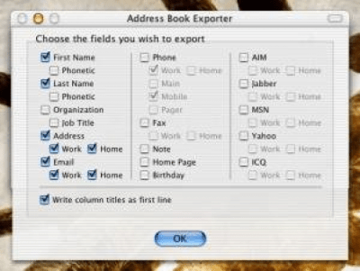 Скриншот приложения AddressBook Exporter - №1
