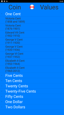 Скриншот приложения Canada Coin Price Guide - №2