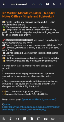 Скриншот приложения Markor: Markdown Editor - №2