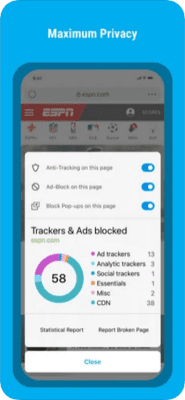 Скриншот приложения Ghostery Dawn Privacy Browser - №2