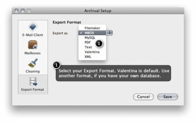 Скриншот приложения Mail Archiver X - №2
