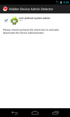 Скриншот приложения Hidden Device Admin Detector - №2